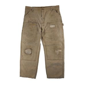 Distressed & patched Carhartt double knees